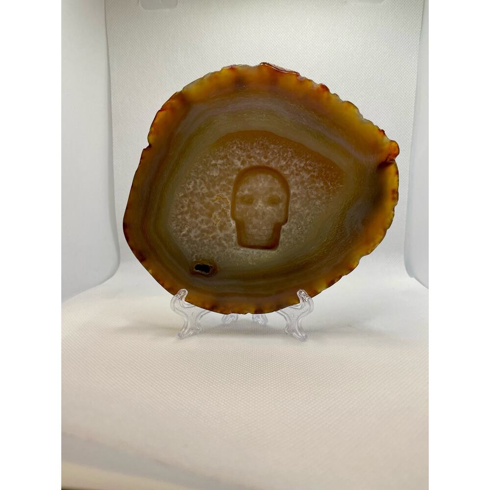 Carnelian Skull Slab